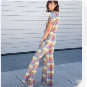 EUC Madras Suit Up Jumpsuit XS